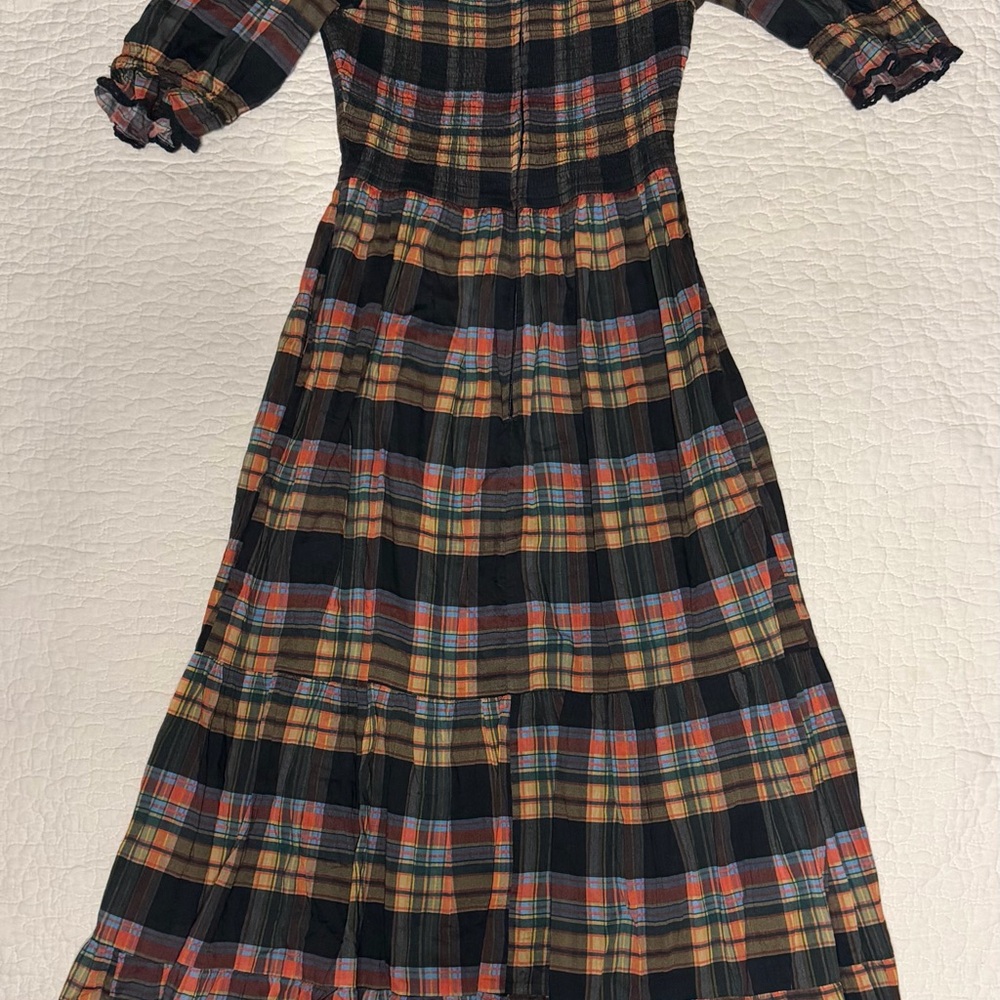 Ivy City Co Multicolor Plaid Long Sleeve Dress - Picture 3 of 6